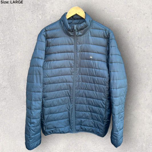 QUIKSILVER BLACK PUFFER JACKET