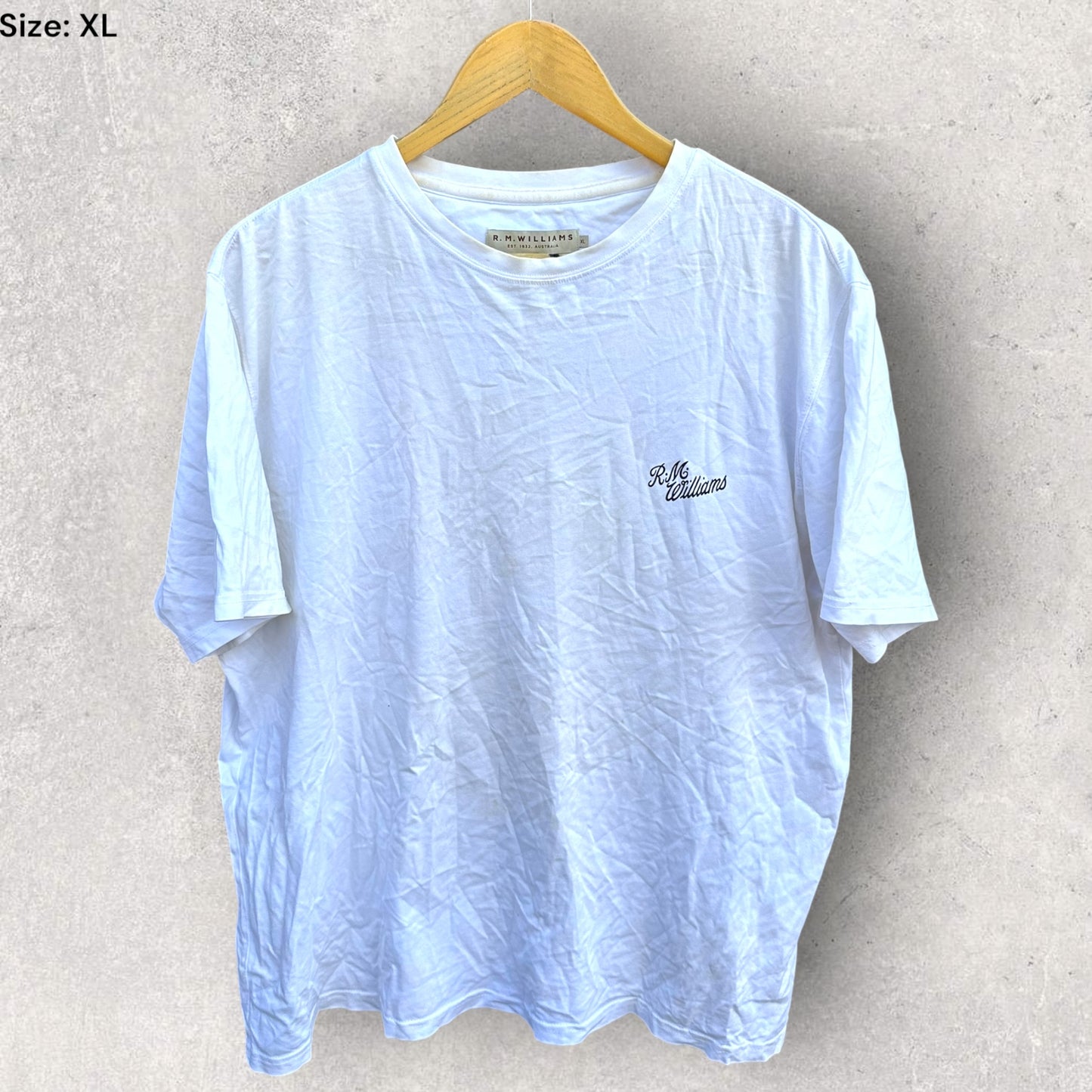 RM WILLIAMS WHITE SHORT SLEEVE T-SHIRT