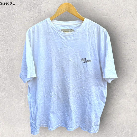 RM WILLIAMS WHITE SHORT SLEEVE T-SHIRT