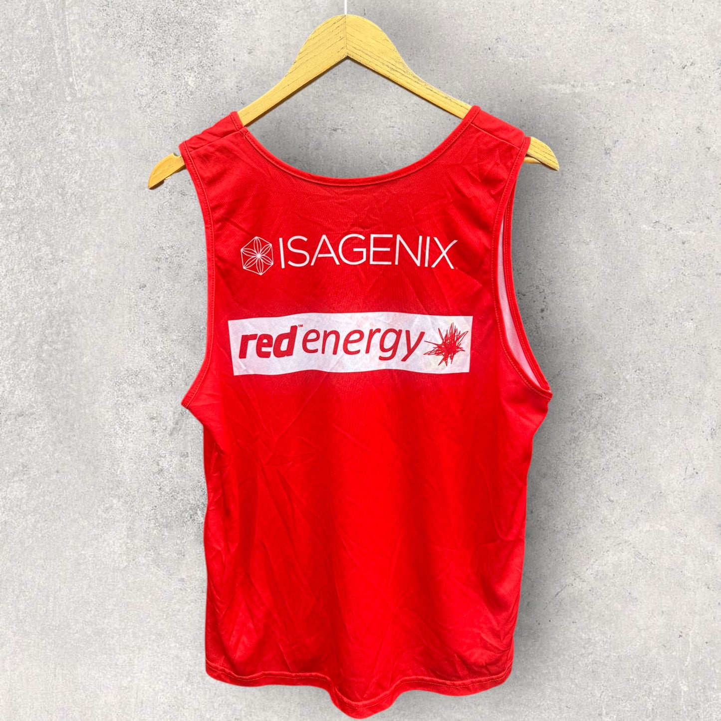 NEWCASTLE KNIGHTS RED PLAYER ISSUED TRAINING SINGLET