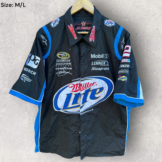 MILLER LITE NASCAR PIT CREW KURT BUSCH SHIRT