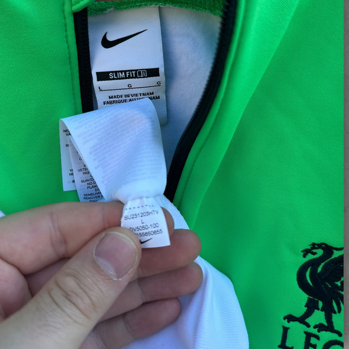 Liverpool FC 2023/2024 Nike Anthem Green & White Football Jacket