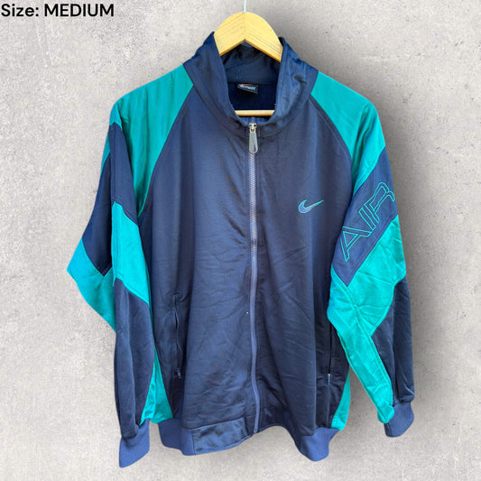 NIKE AIR VINTAGE BLUE & GREEN FULL ZIP JACKET