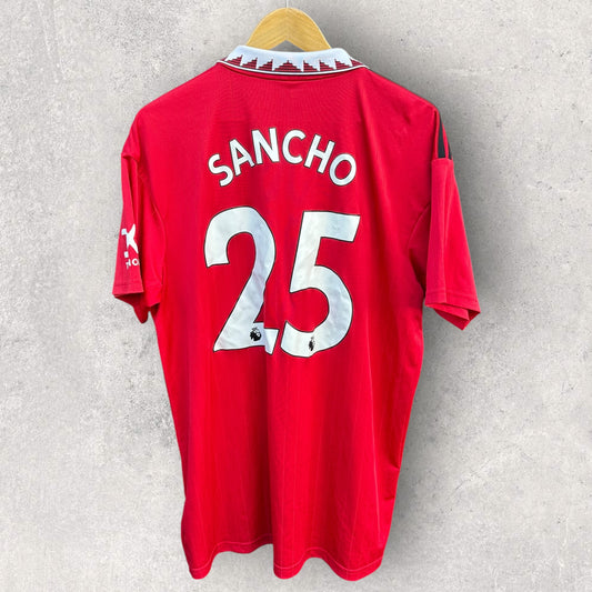 JADON SANCHO MANCHESTER UNITED 2022-2023 ADIDAS FOOTBALL HOME JERSEY