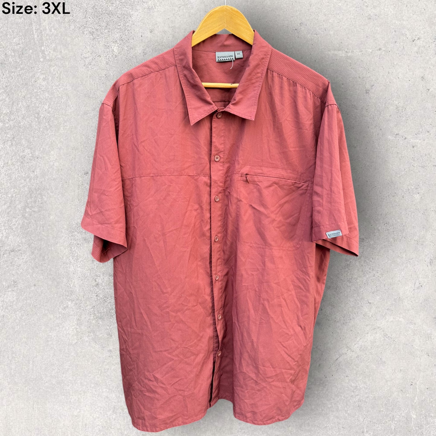 KATHMANDU CLAY COLOURED BUTTON UP SHIRT