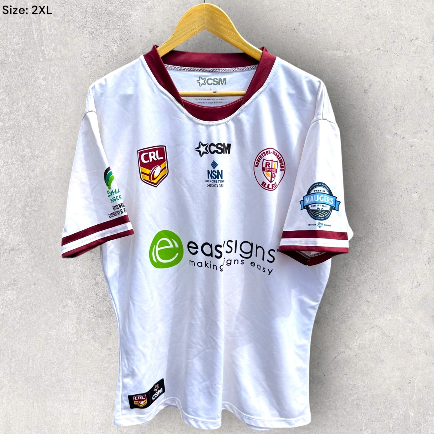 ROBERTSON-BURRAWANG SPUDDIES CRL RUGBY LEAGUE JERSEY