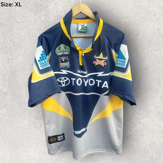NORTH QUEENSLAND COWBOYS 2008 CENTENARY HOME JERSEY SIGNED BY JONATHON THURSTON