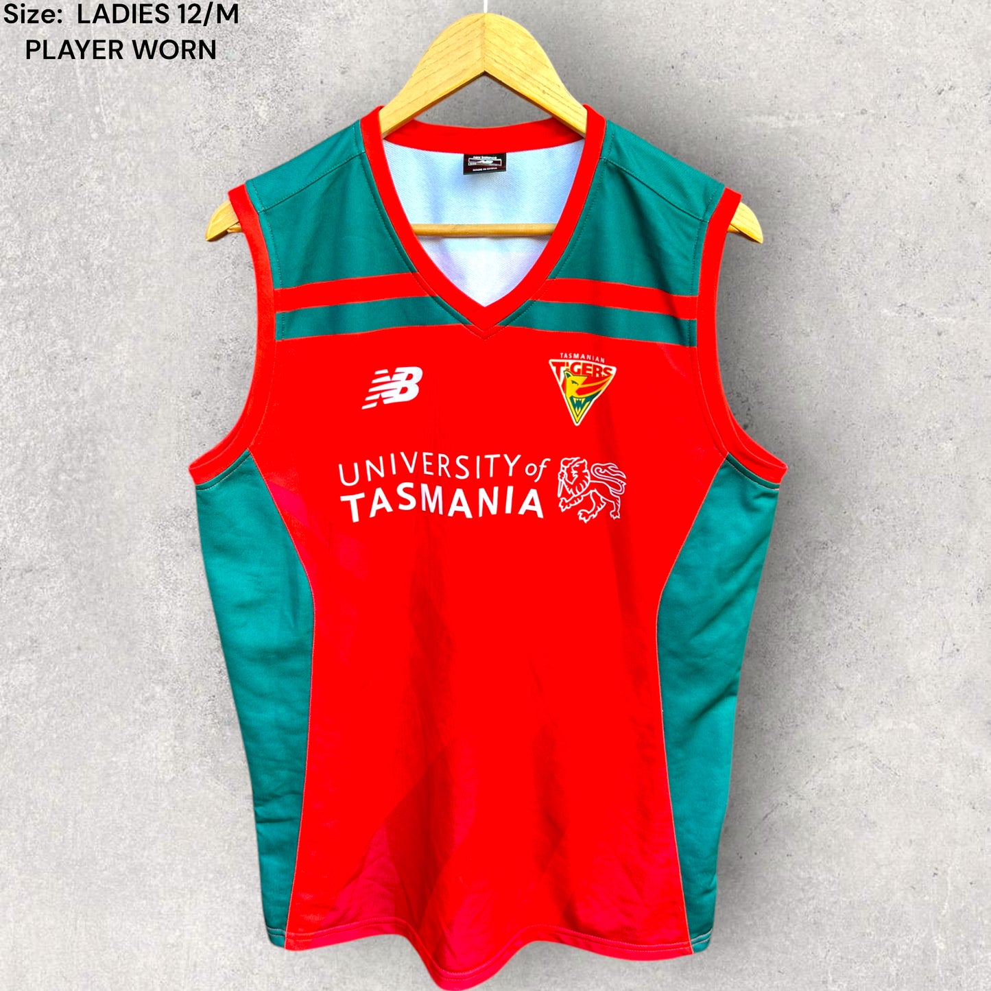 SARAH COYTE TASMANIAN TIGERS PLAYING VEST PLAYER ISSUED