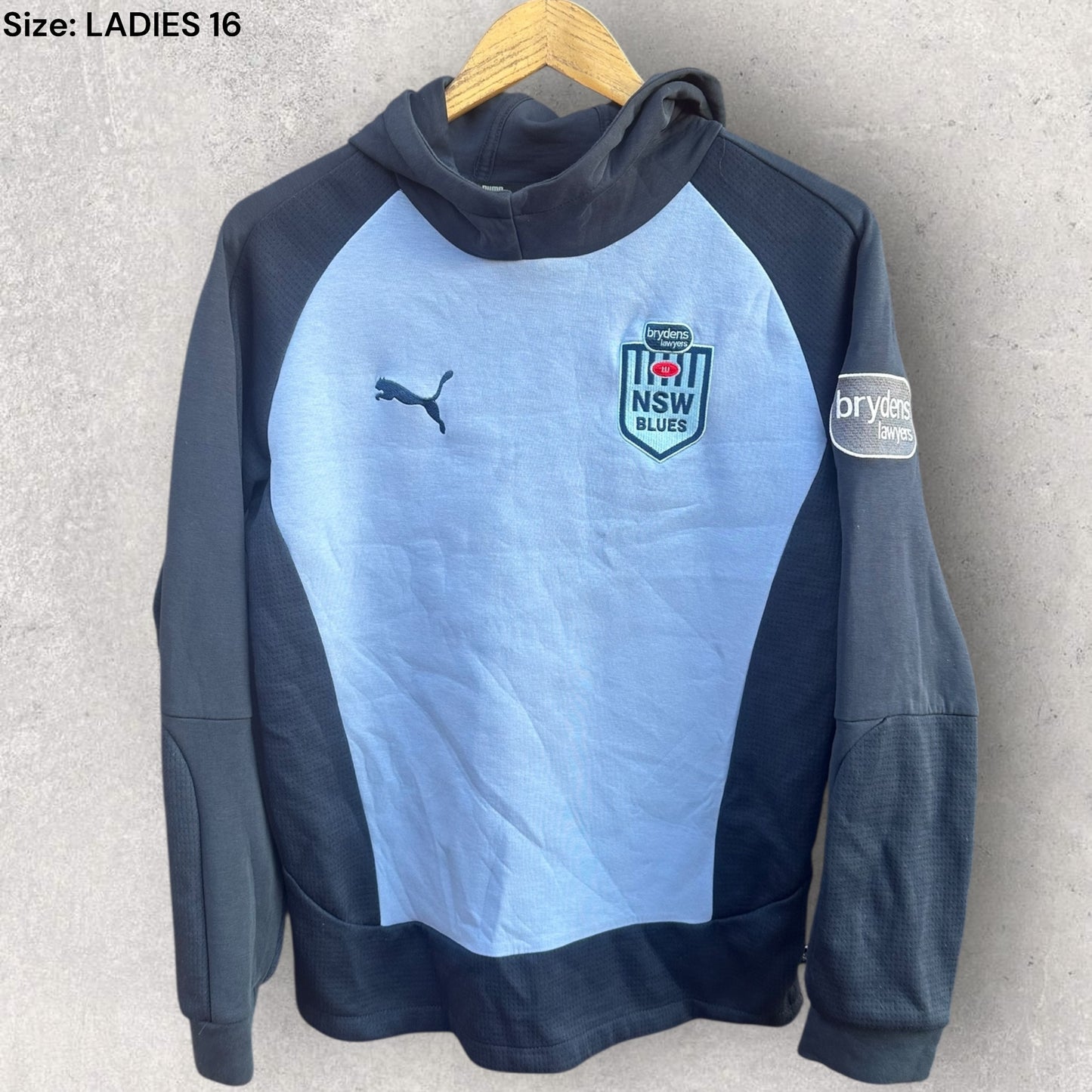 NSW BLUES PUMA LADIES PULLOVER HOODED JUMPER