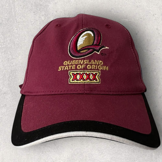 QUEENSLAND MAROONS VINTAGE STATE OF ORIGIN RUGBY LEAGUE HAT