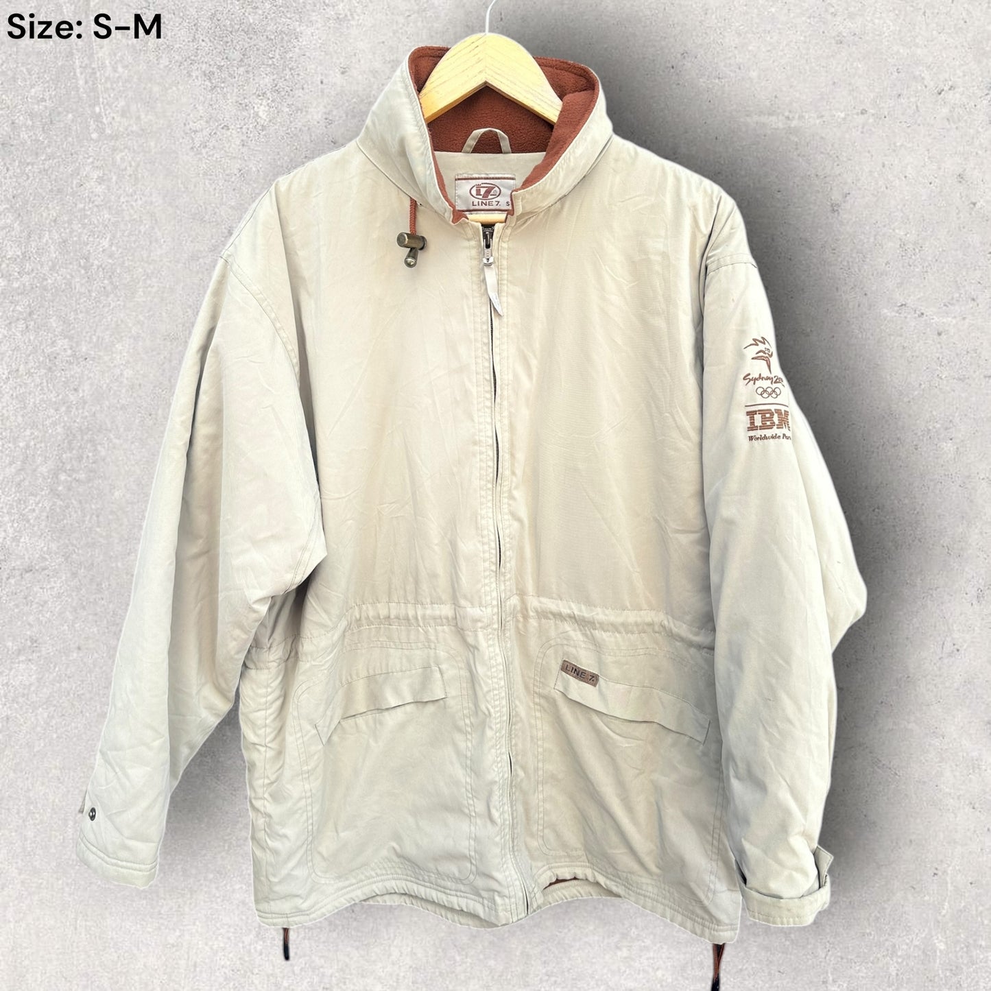 SYDNEY OLYMPIC 2000 BIEGE FULL ZIP OVERSIZED JACKET