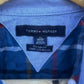 TOMMY HILFIGER CHECKERED SHORT SLEEVE BLUE SHIRT