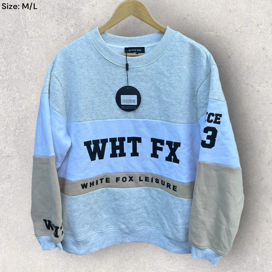 WHITE FOX NEUTRAL OVERSIZED SWEATER BRAND NEW WITH TAGS