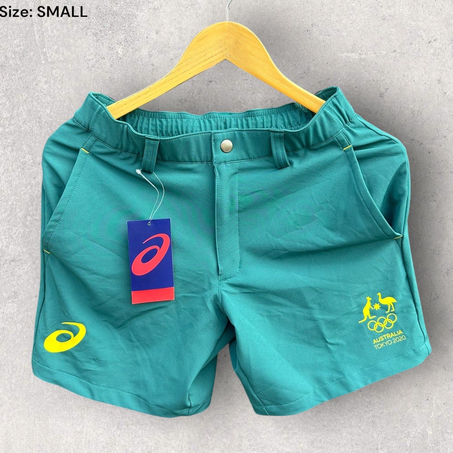 AUSTRALIAN OLYMPIC TEAM TOKYO 2020 ASICS DRESS SHORTS BRAND NEW WITH TAGS