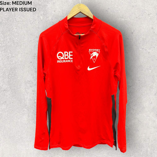 SYDNEY SWANS NIKE 2024 LONG SLEEVE TRAINING TOP PLAYER ISSUED CAIDEN CLEARY