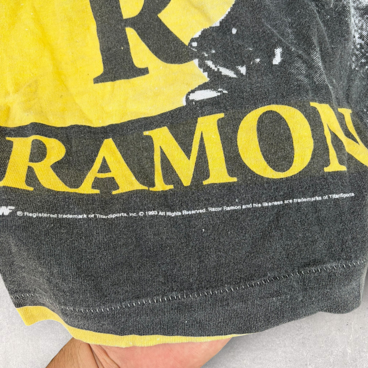 Razor Ramon Oozing Machisimo Fruit of the Loom WWF 1993 Vintage Wrestling Shirt