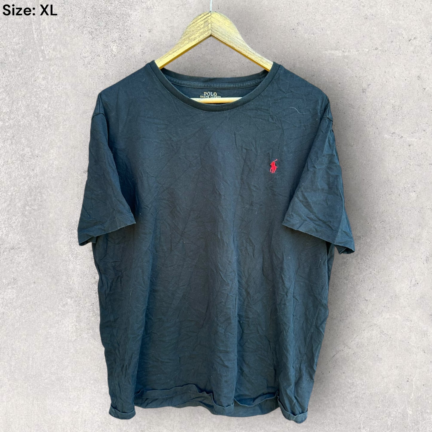 RALLH LAUREN BLACK SHORT SLEEVE SHIRT