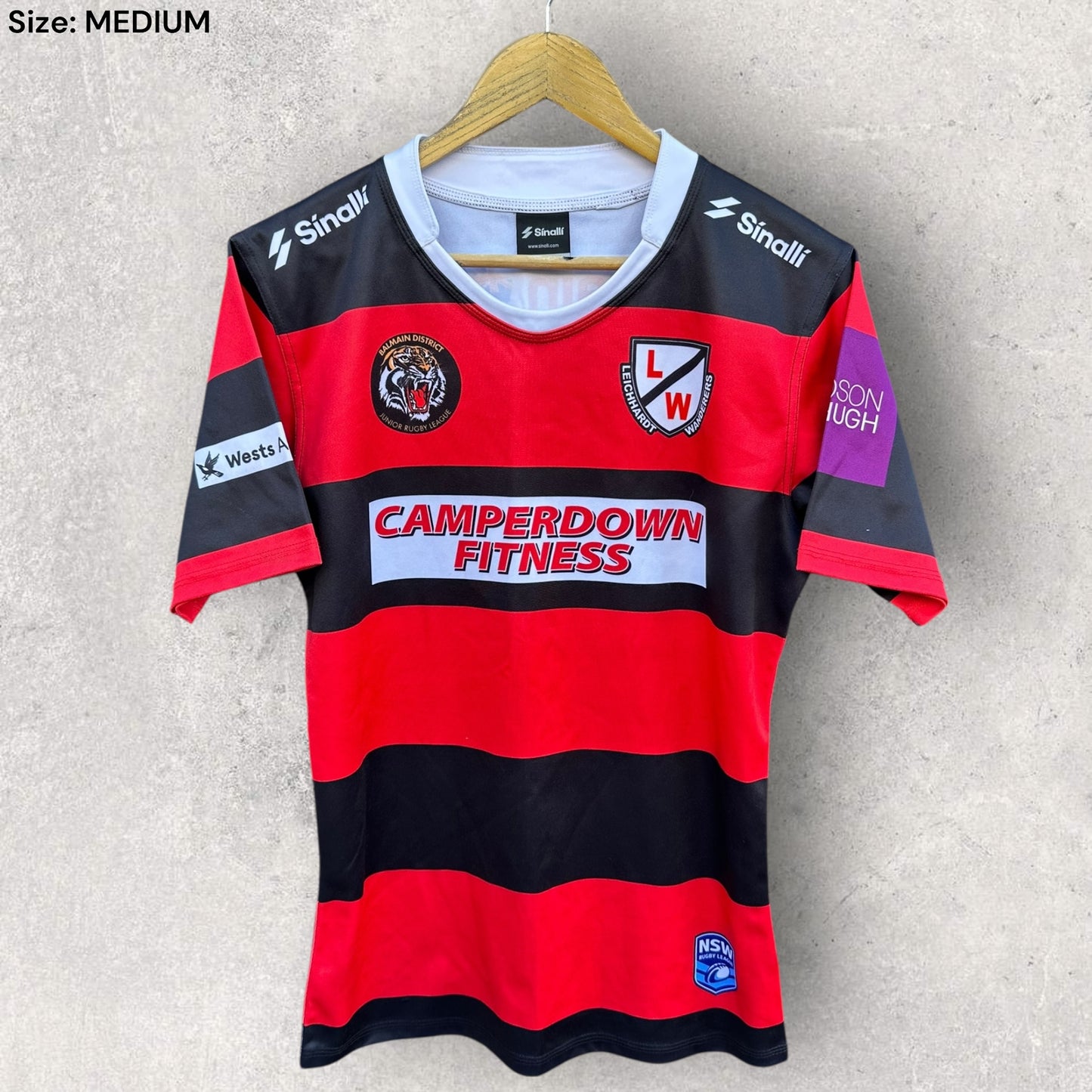 LEICHHARDT WANDERERS NSW RUGBY LEAGUE MATCH WORN JERSEY
