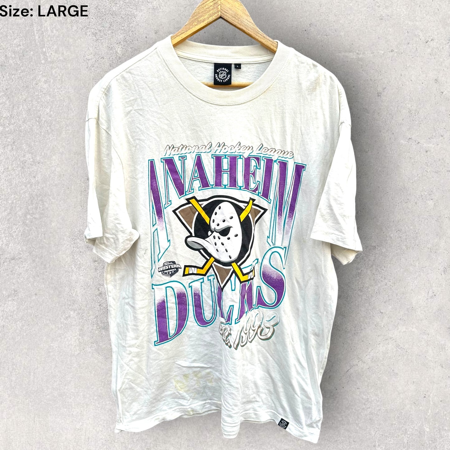 Anaheim Ducks NHL White Short Sleeve Shirt
