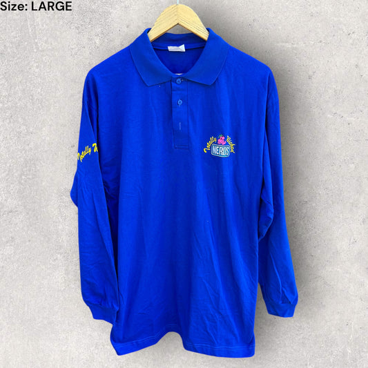 NERDS ‘TOTALLY WICKED’ VINTAGE LONG SLEEVE BLUE SHIRT
