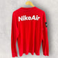 NIKE AIR RED LONG SLEEVE SHIRT