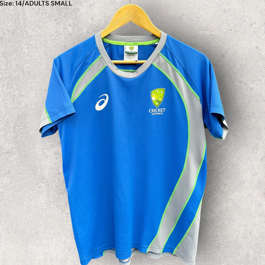 CRICKET AUSTRALIA ASICS BLUE TRAINING SHIRT