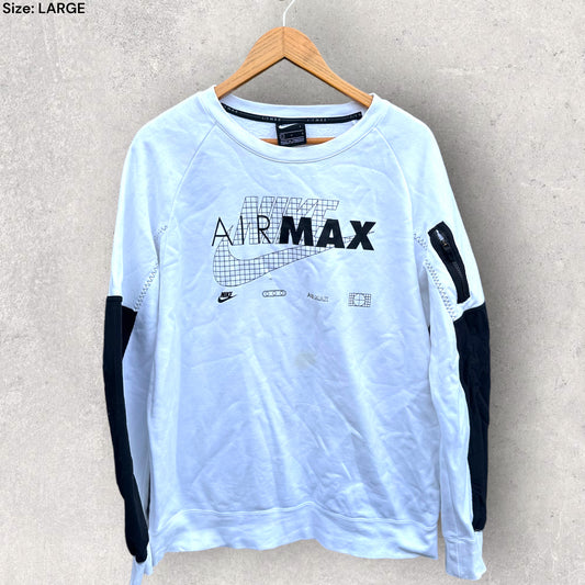 NIKE AIRMAX WHITE PULLOVER JUMPER