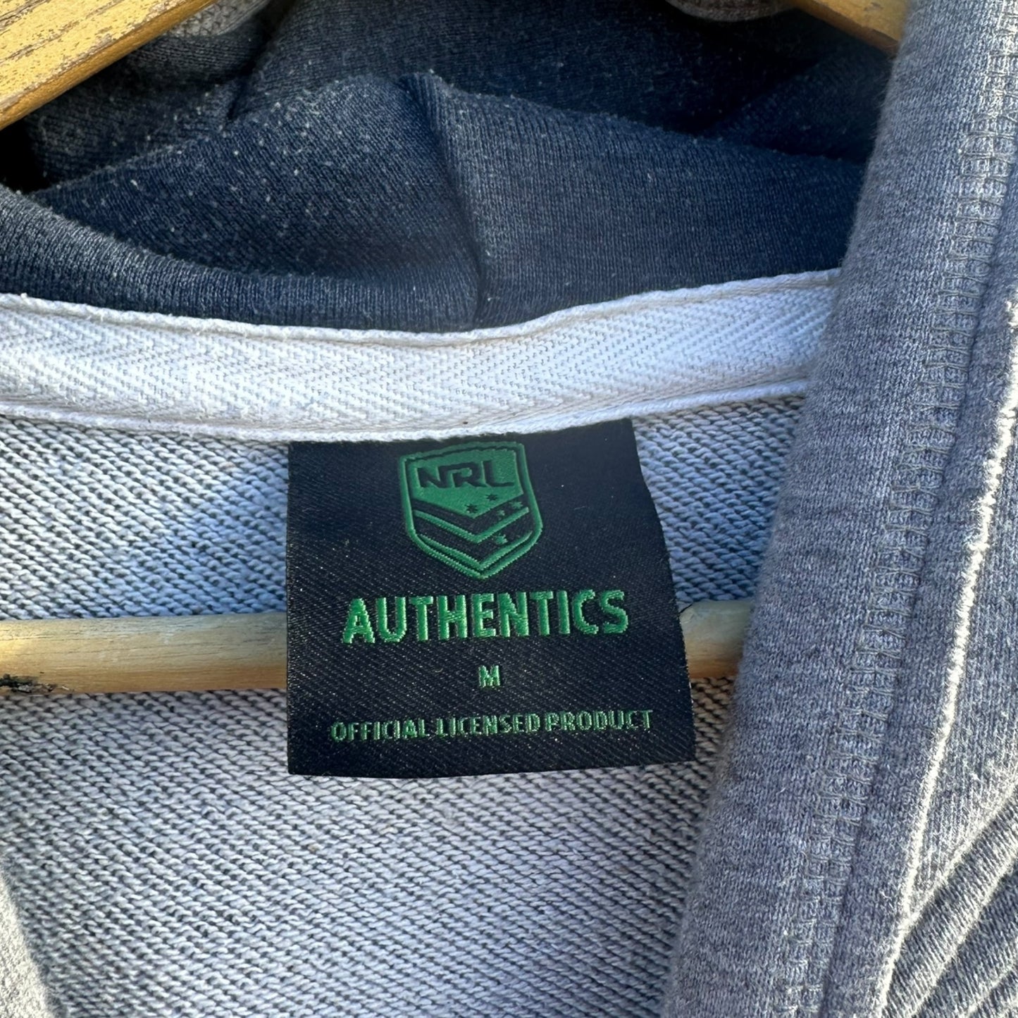 Canberra Raiders ISC Staff issued Green Machine Grey Hooded Jumper