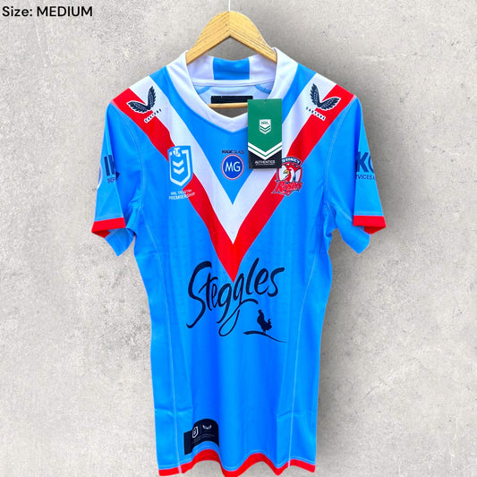 SYDNEY ROOSTERS CASTORE 2021 ANZAC DAY PLAYER CUT JERSEY NEW WITH TAGS