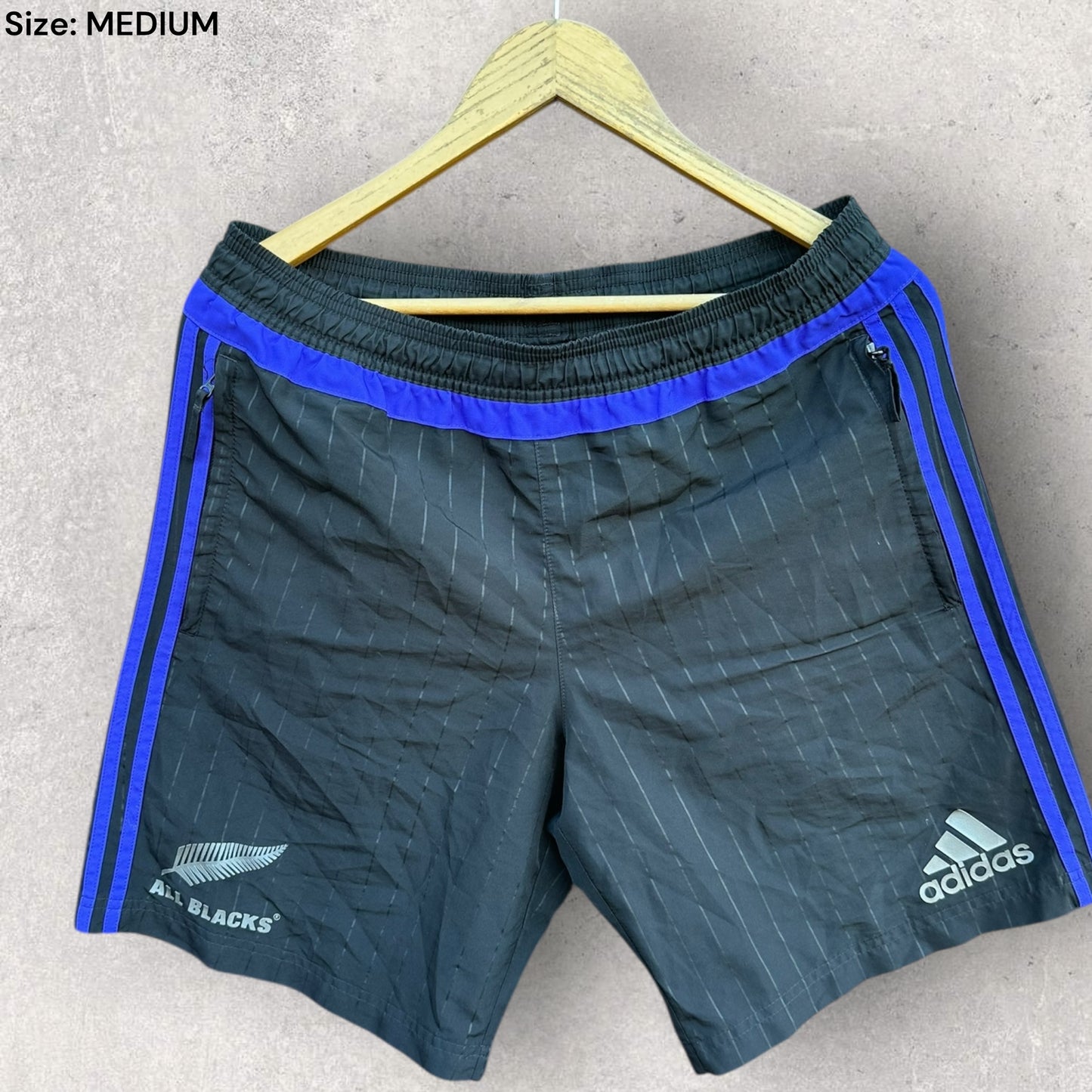 NEW ZEALAND ALL BLACKS ADIDAS 2015 TRAINING SHORTS