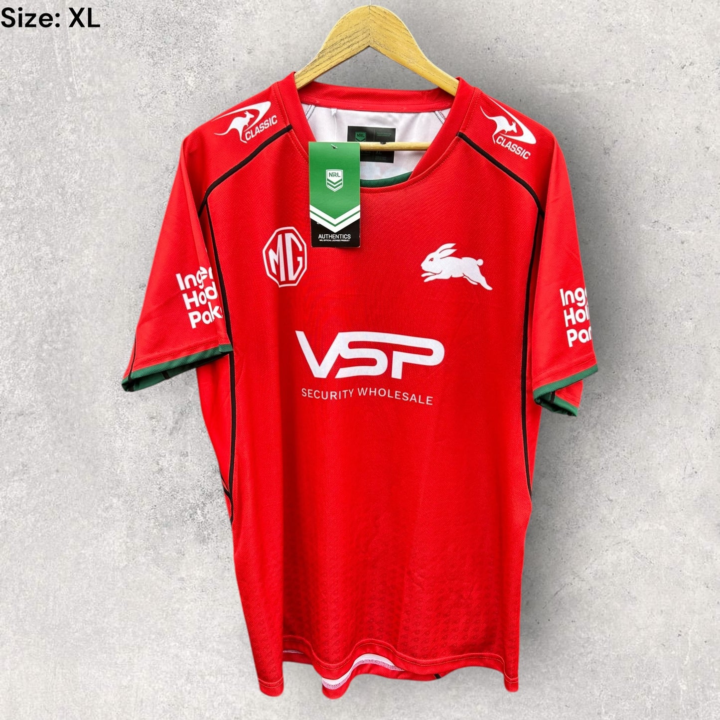 South Sydney Rabbitohs 2025 Classic Red Training Drill Jersey Brand New