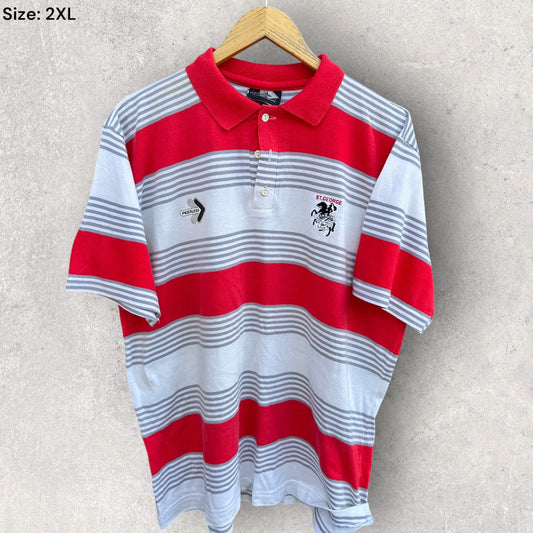 ST GEORGE DRAGONS PEERLESS VINTAGE RUGBY LEAGUE POLO SHIRT