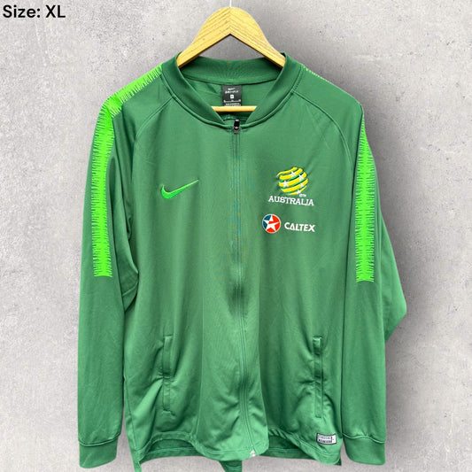 AUSTRALIAN SOCCEROOS NIKE GREEN FULL ZIP TRACK JACKET