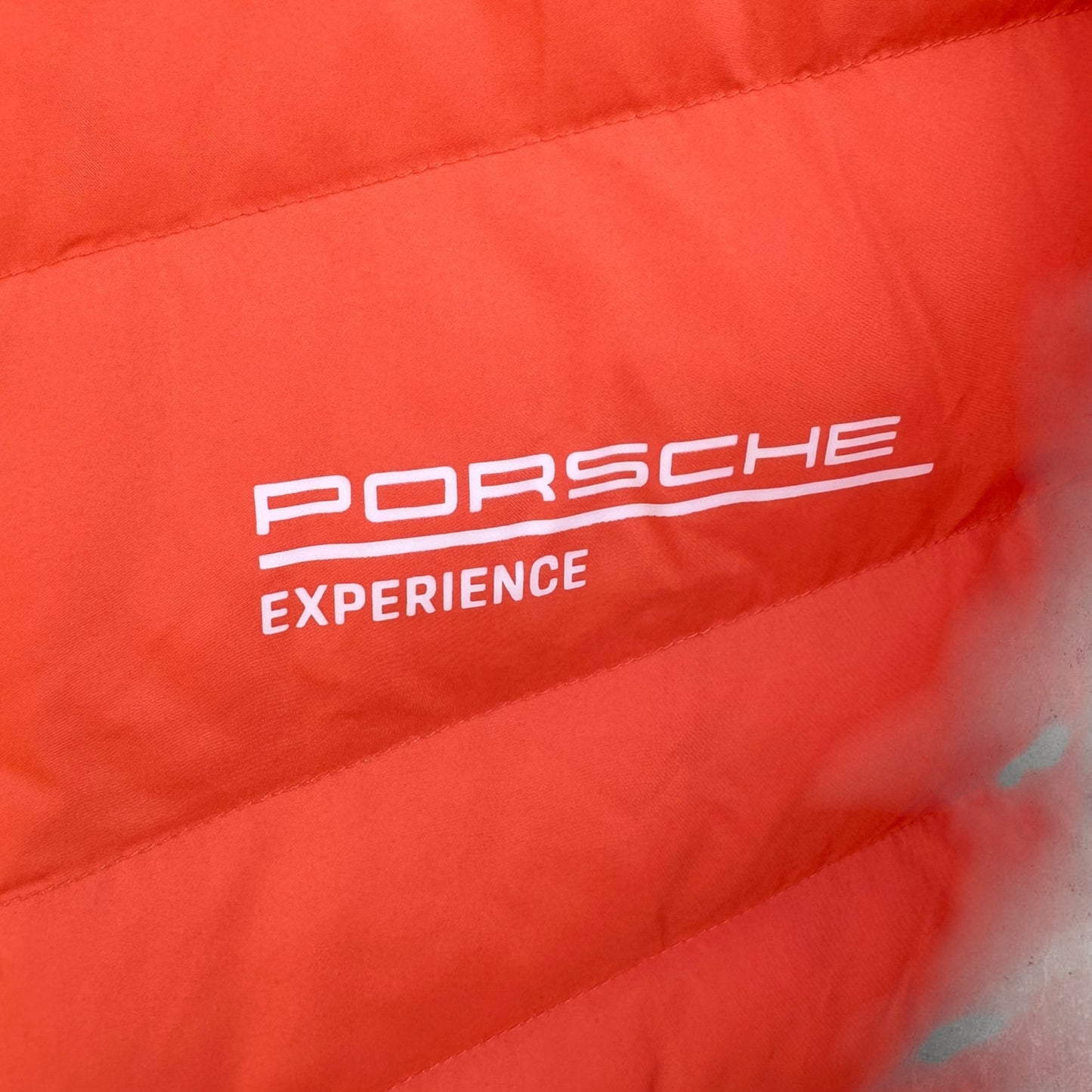 Porsche Experience Orange Hooded Puffer Jacket