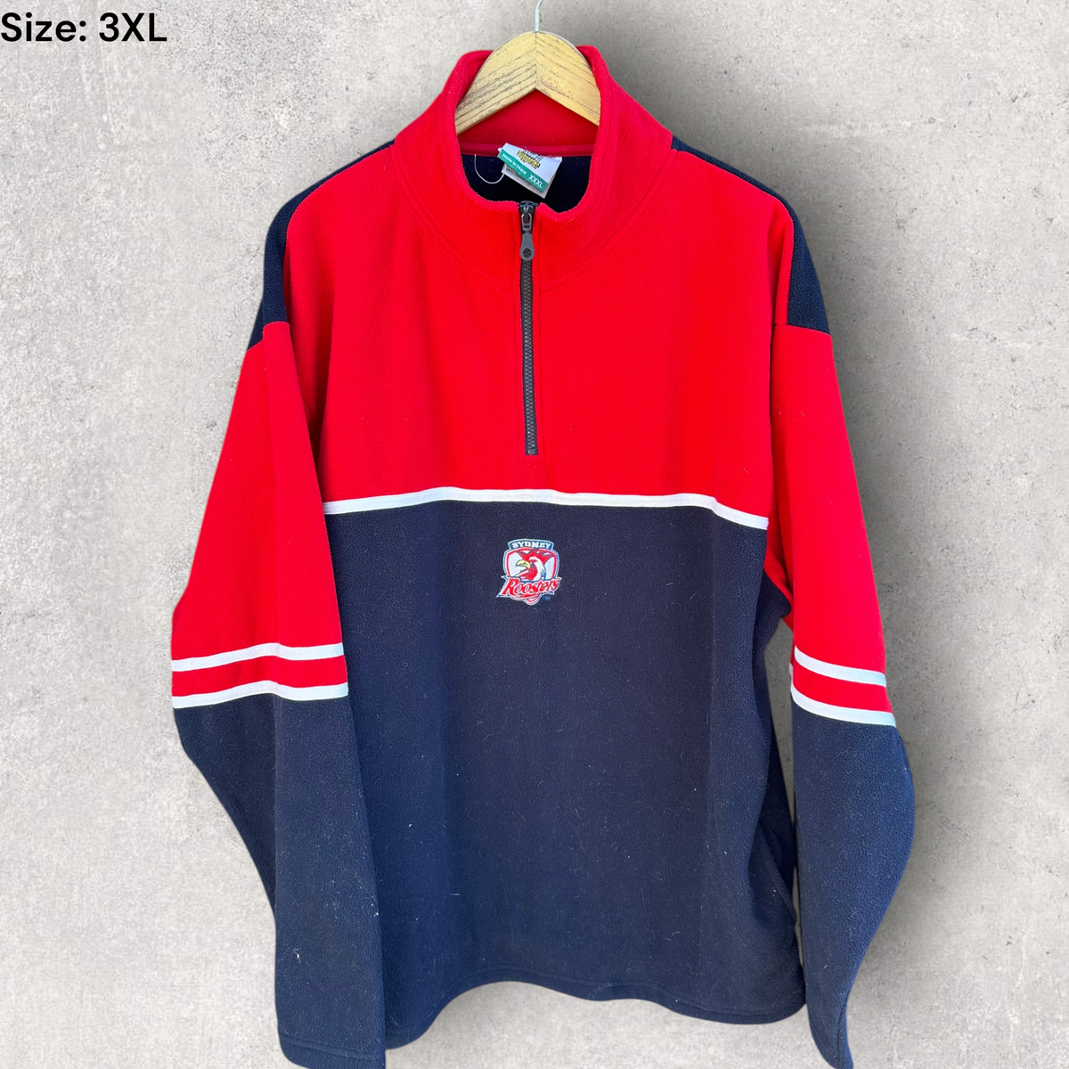 Sydney Roosters Vintage Chest Zip Fleece NRL Jumper