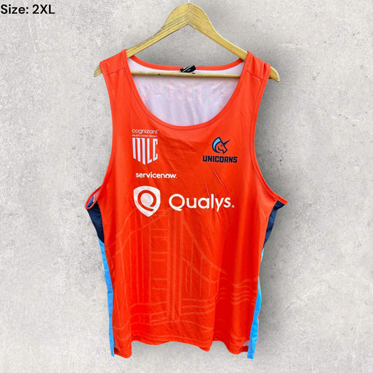 San Francisco Unicorns MLC Cricket player issued training singlet