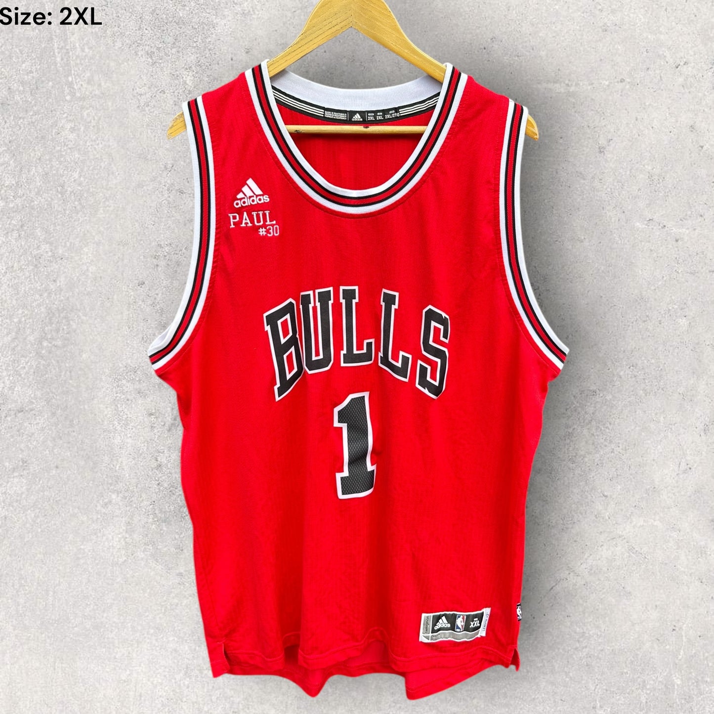 DERRICK ROSE CHICAGO BULLS 2014 ADIDAS NBA SWINGMAN JERSEY