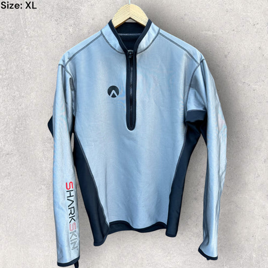 SHARKSKIN CHILLPROOF LONG SLEEVE CHEST ZIP SILVER JACKET