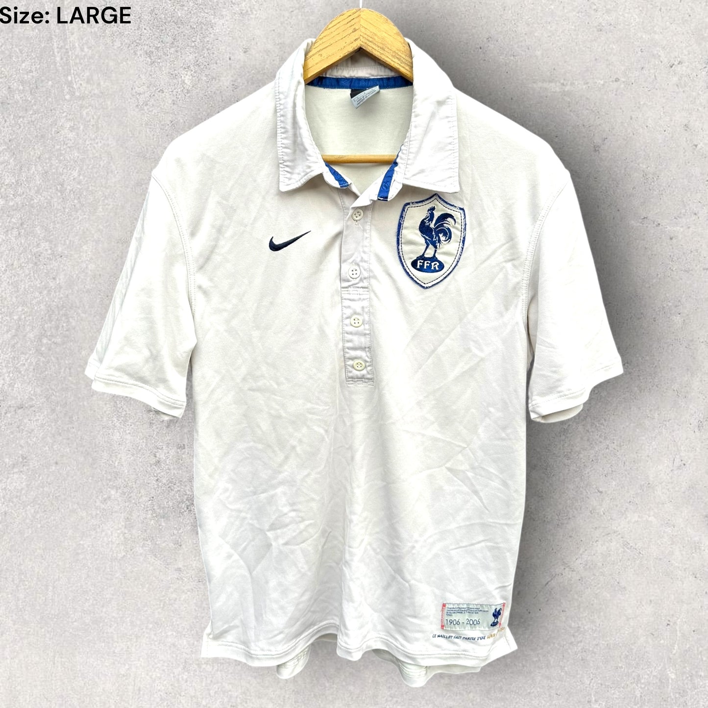 FRANCE RUGBY UNION 2006 CENTENARY NIKE JERSEY