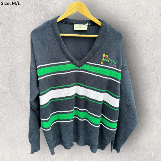 IRELAND QUILLS WOOLLEN MARKET VINTAGE HANDCRAFTED CARDIGAN