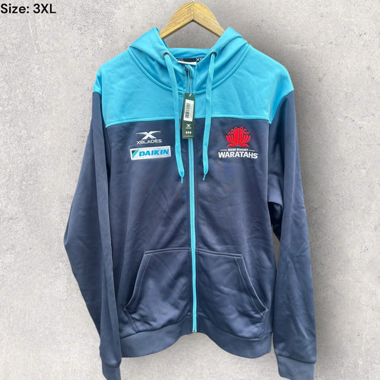 NSW Waratahs 2020 X-Blades Zip Up Hooded Jacket Brand New