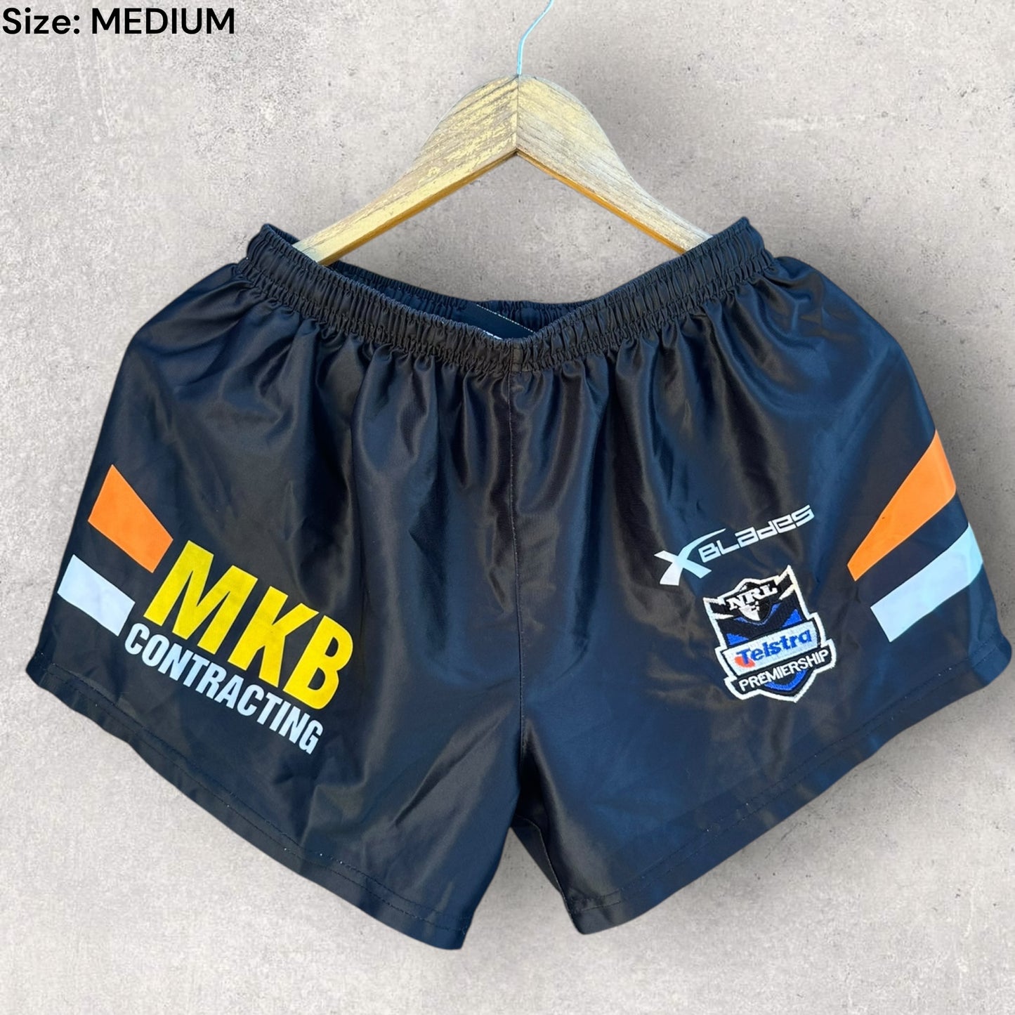 Wests Tigers X-Blades Black NRL Match Shorts