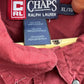 RALPH LAUREN X CHAPS MENS RED LONG SLEEVE BUTTON UP SHIRT