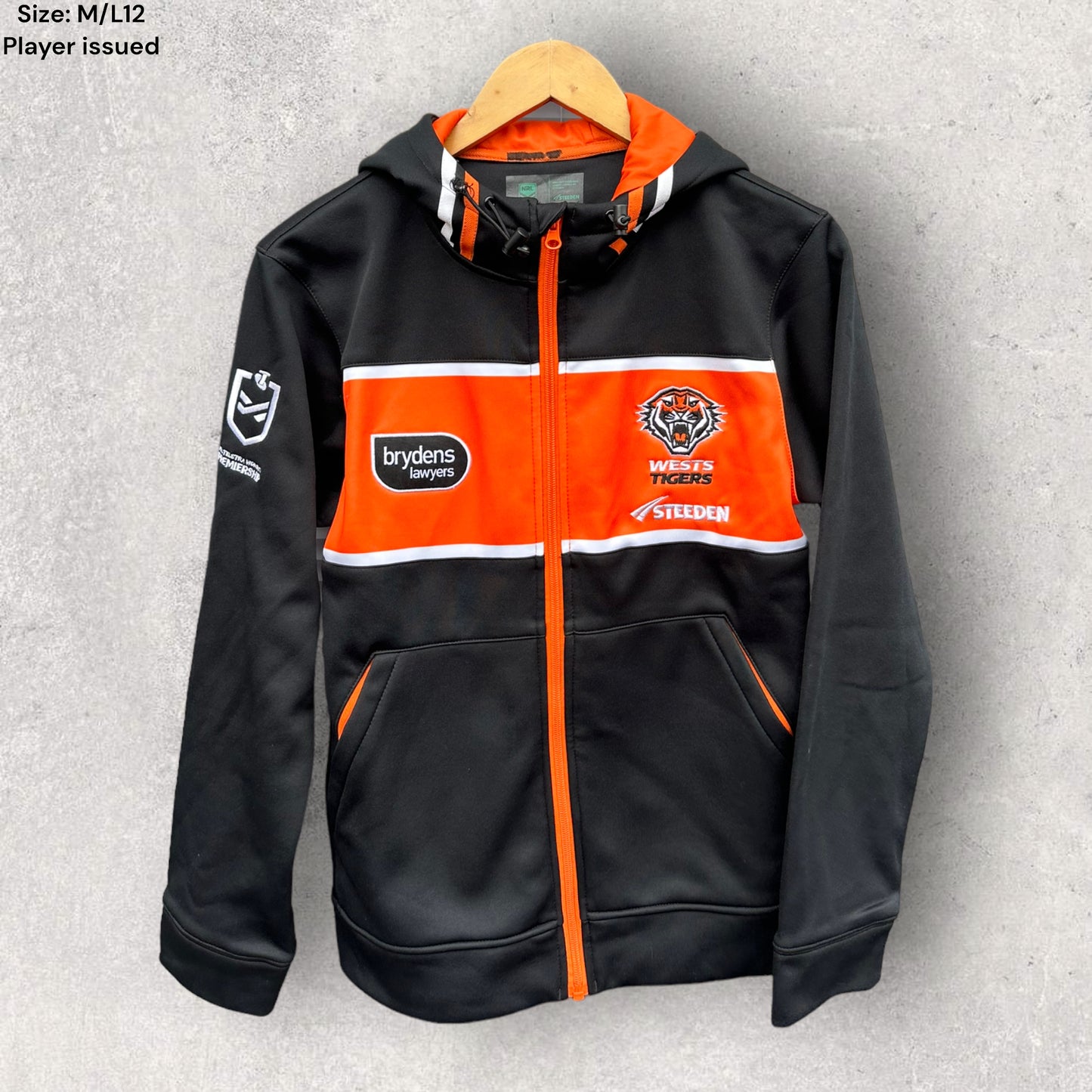 WESTS TIGERS NRLW PLAYER ISSUED HOODED JUMPER