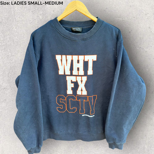 WHITE FOX SOCIETY WOMENS BLUE PULLOVER JUMPER