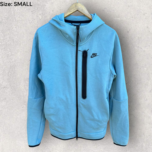 Nike Tech Fleece Full Zip Hoodie Blue Cerulean Jacket