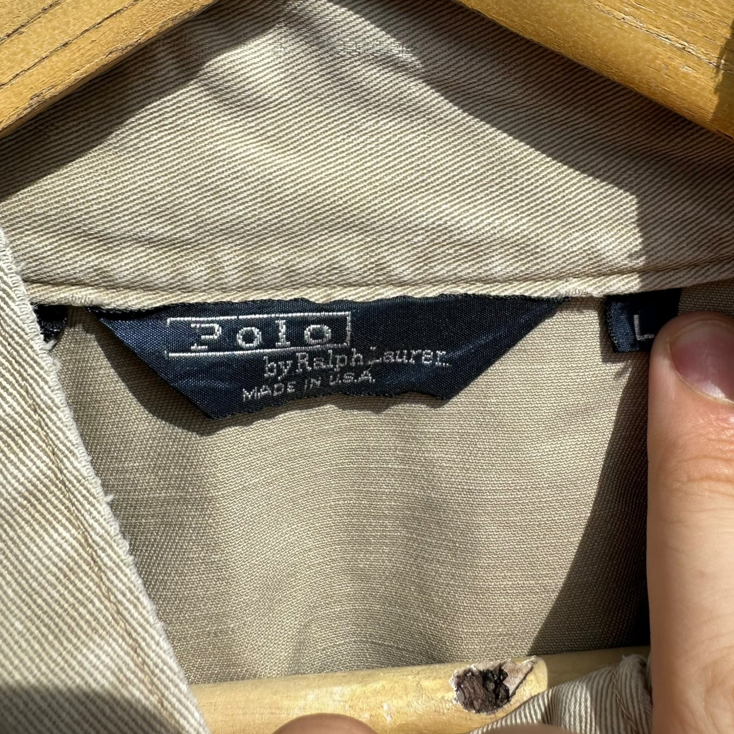 RALPH LAUREN POLO VINTAGE BEIEGE FULL ZIP JACKET MADE IN USA