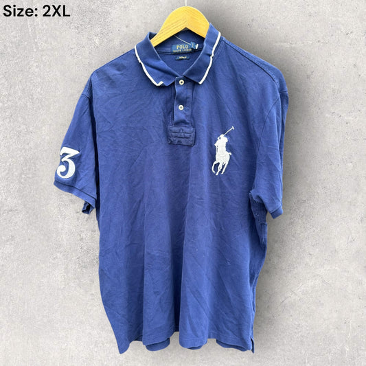 RALPH LAUREN POLO BLUE SHORT SLEEVE POLO SHIRT