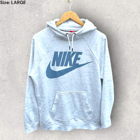 NIKE GREY HOODED JUMPER