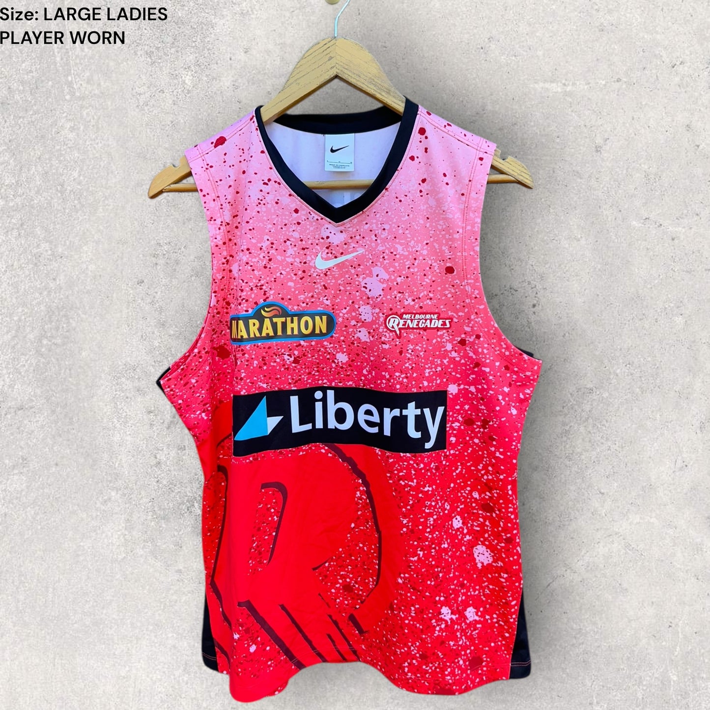 SARAH COYTE MELBOURNE RENEGADES MATCH WORN WBBL NIKE VEST